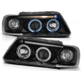 Lampy przód Audi A3 96-00 BLACK Angel Eyes Ringi czarne LPAU17