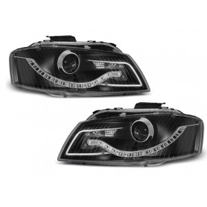 Lampy przód Audi A3 8P 03-08 BLACK LED BI-HALOGEN LPAU54