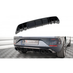 Dyfuzor tylnego zderzaka + Atrapy wydechu - Seat Leon 4 FR Hatchback