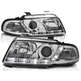 Lampy przód Audi A4 B5 94-99 - CHROM LED diodowe - LPAU25