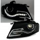 Lampy przód Audi A4 B8 08-11 Black DayLight LED DRL jazdy dziennej LPAUC6
