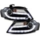Audi A4 B8 - Xenon - Black DayLight LED DRL światła jazdy dziennej LPAUD2