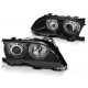 Lampy przód BMW E46 Sedan / Touring 01-05 Angel Eyes LED BLACK Ringi LPBMG3