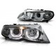 Lampy przód BMW E46 Sedan / Touring 01-05 Angel Eyes CHROM Ringi 3D LPBM95
