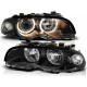 Lampy przód BMW E46 Coupe / Cabrio 99-03 Angel Eyes BLACK Ringi LPBM34
