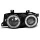 Lampy przód BMW E34 Angel Eyes BLACK - czarne + ringi DEPO LPBM60
