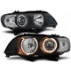 Lampy przód BMW E53 X5 Angel Eyes BLACK czarne Ringi H7 DEPO LPBM59