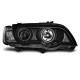 Lampy przód BMW E53 X5 - BLACK Angel Eyes Ringi CCFL Xenon D2S LPBMC5