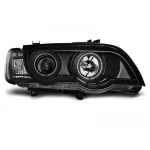 BMW E53 X5 - BLACK Angel Eyes Ringi CCFL + Xenon D2S LPBMC5