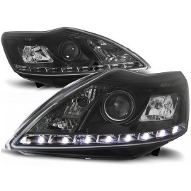 Lampy przód Ford Focus II Lift - BLACK LED - Diodowe LPFO38