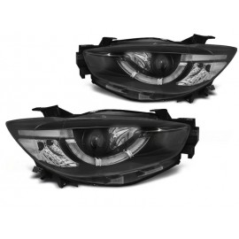Lampy przód Mazda CX5 11-15 - LED BLACK DRL dzienne diodowe LPMA11