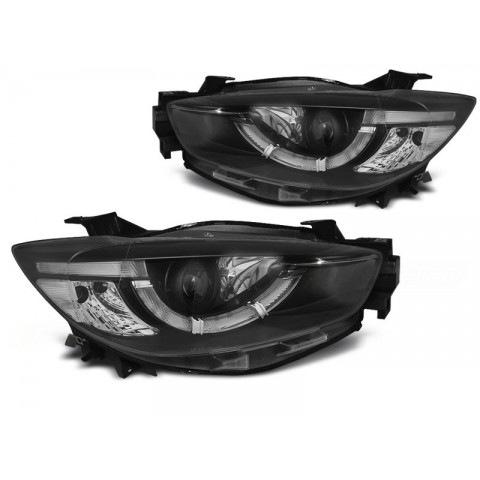 lampy przód Mazda CX5 11-15 - Xenon LED BLACK DRL dzienne diodowe LPMA13