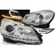 Lampy przód Mercedes C-klasa W204 11-14 CHROM LED diodowe LPMEA3