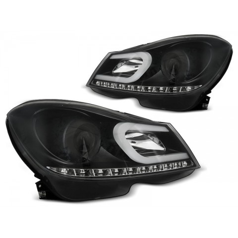 Lampy przód Mercedes C-klasa W204 11-14 BLACK LED diodowe LPMEA4