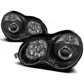 Lampy przód Mercedes C-klasa W203 clear BLACK soczewka LPME17