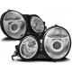 Lampy przód Mercedes E-klasa W210 95-99 clear CHROM soczewki DEPO LPME01