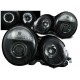 Lampy przód Mercedes E-klasa W210 95-99 BLACK Angel Eyes soczewki LPME30
