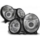 Lampy przód Mercedes E-klasa W210 99-02 clear CHROM soczewki DEPO LPME04