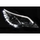 Lampy przód Opel Corsa D 11-14 - LED BLACK DRL - diodowe dzienne LPOPA9