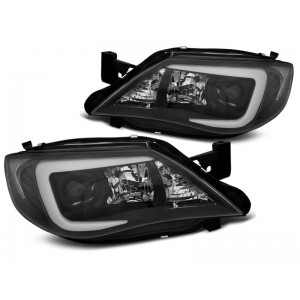 Lampy przód Subaru Impreza GH 7-12 BLACK LED XENON - diodowe LPSU12
