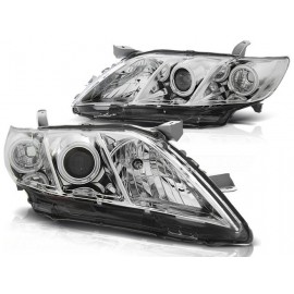 Lampy przód Toyota Camry 6 XV40 06-09 Angel Eyes CHROM LED LPTO09