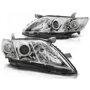 Lampy przód Toyota Camry 6 XV40 06-09 Angel Eyes CHROM LED LPTO09