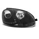 Lampy przód VW Golf 5 / Jetta - BLACK LED DRL - diodowe dzienne LPVWM6