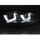 Lampy przód VW Golf 7 - BLACK LED DRL z dynamicznym kier. LPVWR1