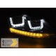 Lampy przód VW Golf 7 - BLACK LED DRL z dynamicznym kier. LPVWR1