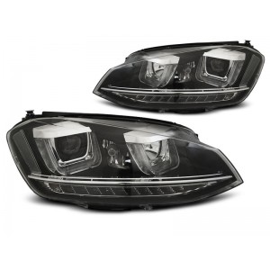 VW Golf 7 - BLACK LED DRL dzienne - z dynamicznym kier. LPVWR1