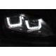 Lampy przód VW Golf 7 - BLACK LED DRL GTI look z dynamicznym kier. LPVWR2