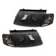 Lampy przód VW Passat B5 XENON LOOK BLACK H7 - czarne soczewkowe LPVW37
