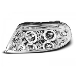 VW Passat B5FL clear Angel Eyes CHROM LED ringi LPVW79