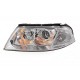 Lampy przód VW Passat B5 FL - CHROM Angel Eyes soczewkowe Ringi LPVW33 DEPO
