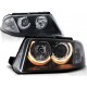 Lampy przód VW Passat B5 FL - BLACK Angel Eyes ringi LPVW46 DEPO