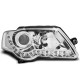 Lampy przód VW Passat B6 3C - CHROM LED - diodowe DEPO LPVWE0