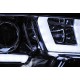 Lampy przód VW T5 2010- BLACK U-LED DRL - diodowe światła dzienne LPVWL2