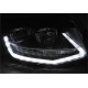 Lampy przód VW T6 2015- BLACK LED DRL - diodowe światła dzienne LPVWP8