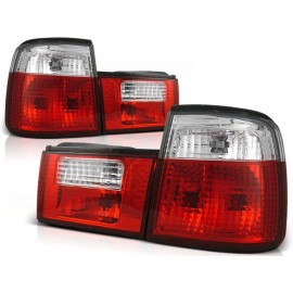 Lampy tył BMW E34 Sedan CLEAR RED / WHITE czerwono-białe LTBM25