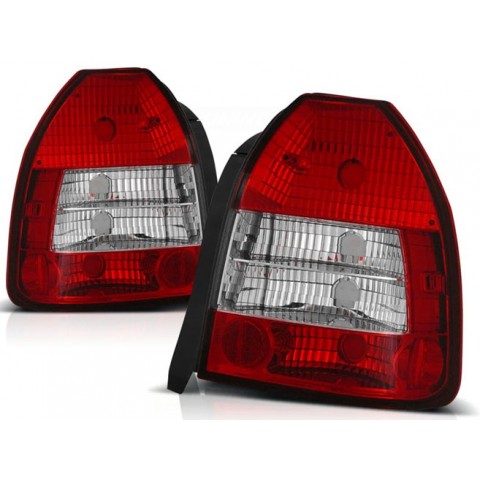 Lampy tył Honda Civic - clear Red/White 95-01 3d LTHO06