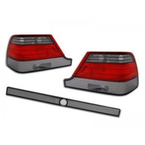 Mercedes S-klasa (W140) clearglass Red Black LTME08