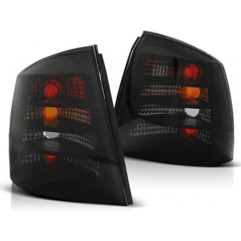 Lampy tył Opel Astra G 3/5d - clear Black - czarne LTOP48
