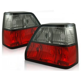 Lampy tył VW Golf 2 clear RED BLACK LTVW81