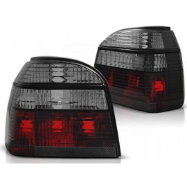 Lampy tył VW Golf 3 clear Black SMOKED + Red DEPO LTVW98