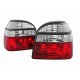 VW Golf 3 clearglass Red/White Czerwono/Białe DEPO LTVW97