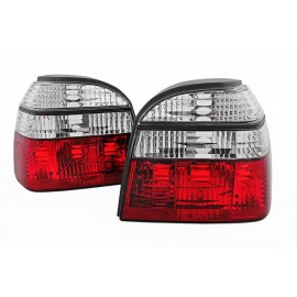 Lampy tył VW Golf 3 clear Red/White Czerwono/Białe DEPO LTVW97