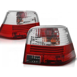 Lampy tył VW Golf 4 clear RED WHITE - czerwono / białe LTVW03 DEPO