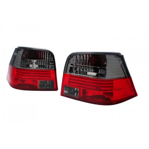VW Golf 4 clearglass RED BLACK - czerwono / czarne LTVW04 DEPO