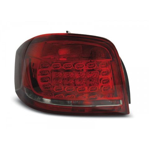 Audi A3 8P 3D Red Smoked LED diodowe 08-12 DEPO LDAUB7