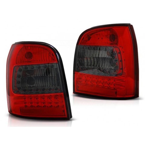 Lampy tył Audi A4 B5 Avant RED SMOKE LED - Czerwone Dymione Diodowe LDAU94